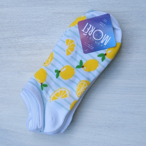 NWT Jacques Moret 3 Pair No Show Lemon Socks - Picture 1 of 7